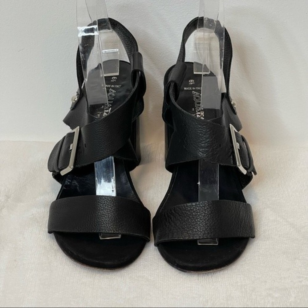 Aquatalia by Marvin K “Karat” Black Heel Sandal - Picture 10 of 11